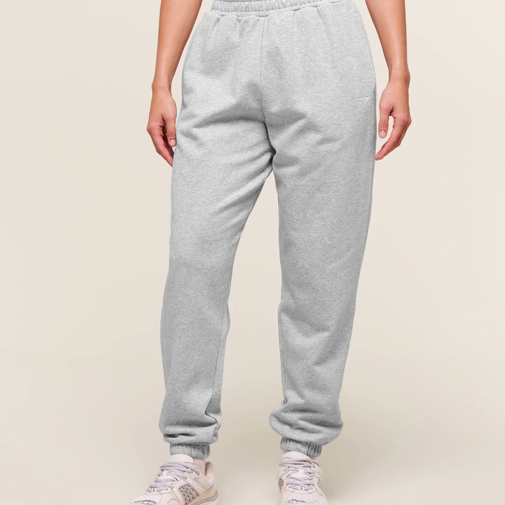 Gymshark Training Fleece Light Grey Core Marl Joggers
